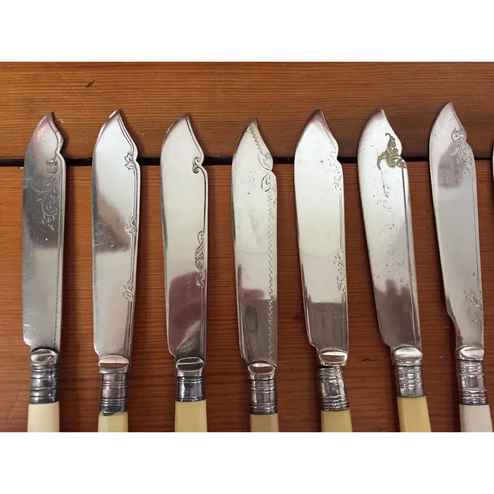 Mixed Lot Vtg Antique Sheffiled Flatware Silverplate Forks Fancy Butter Knives